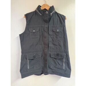 Kuhl Patina Dry dark gray color Canvas Zip-up Women's Vest Size XL